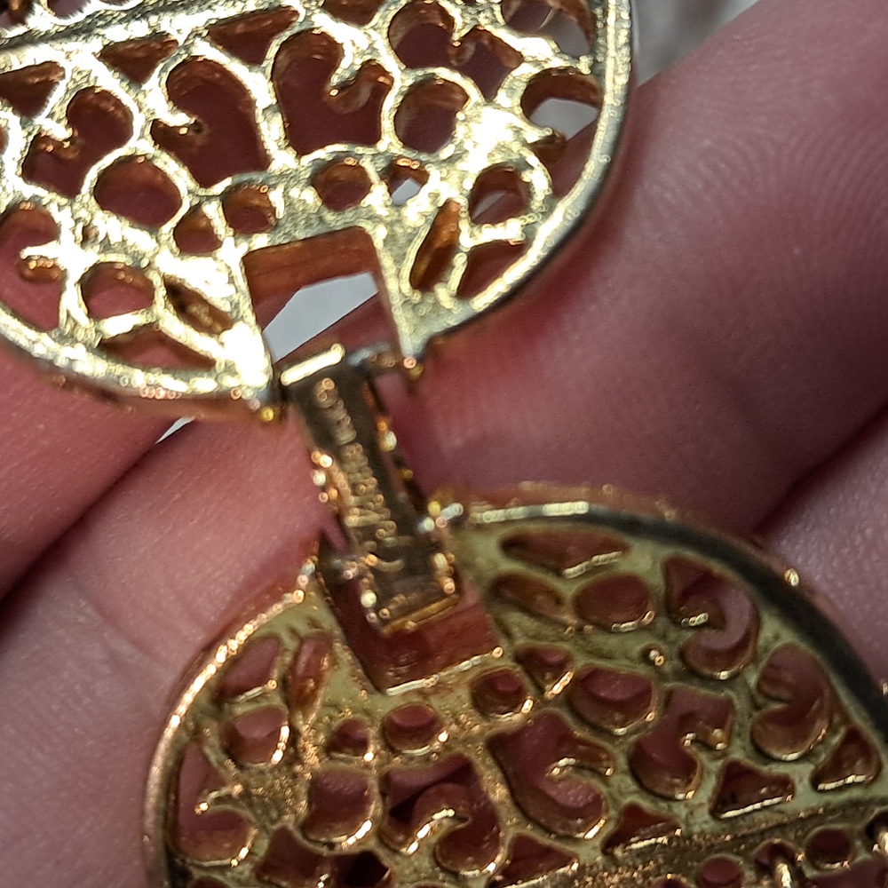 Goldette gold tone signed statement necklace - Picture 5 of 5